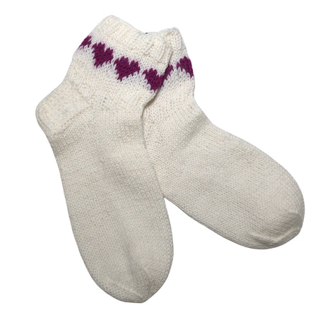 Unisex Handmade - Wool socks, size 38 - Natural white ()