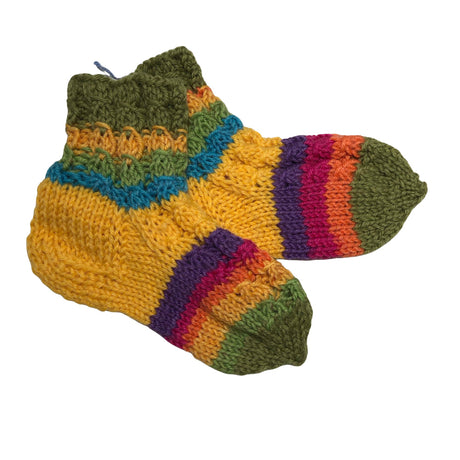 Unisex Handmade - Wool socks, size 27 - Yellow ()