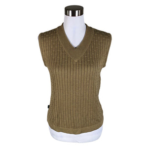 Unisex Backtee - Knit vest, size 38 - Brown (1)