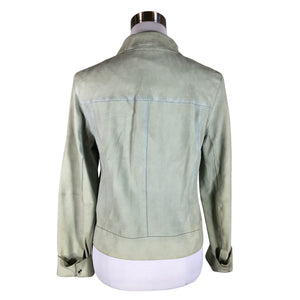 Unisex Gerry Weber - Leather jacket, size 38 - Green (2)