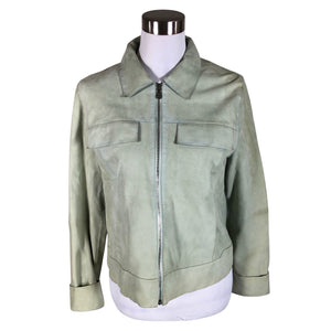 Unisex Gerry Weber - Leather jacket, size 38 - Green (1)