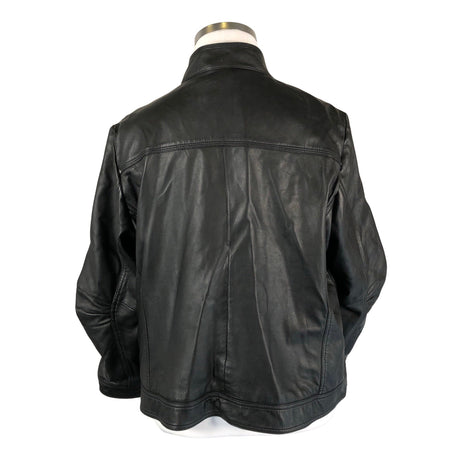 Unisex Zizzi - Leather jacket, size 48 - Black (2)