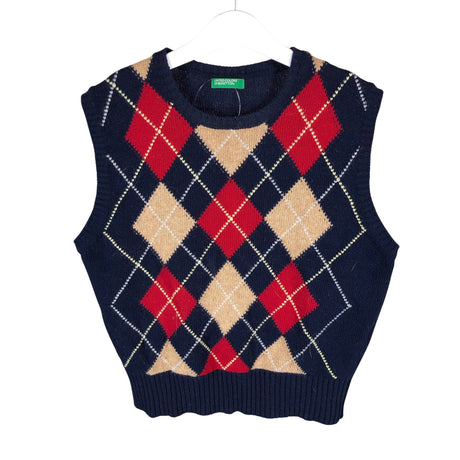 Unisex Benetton - Knit vest, size 146 - 152 - Blue ()