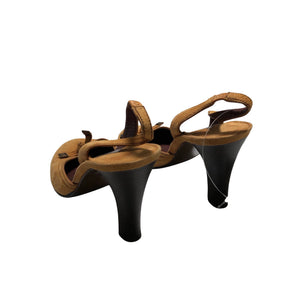 Unisex Balenciaga - Heeled sandals, size 37 - Brown (2)