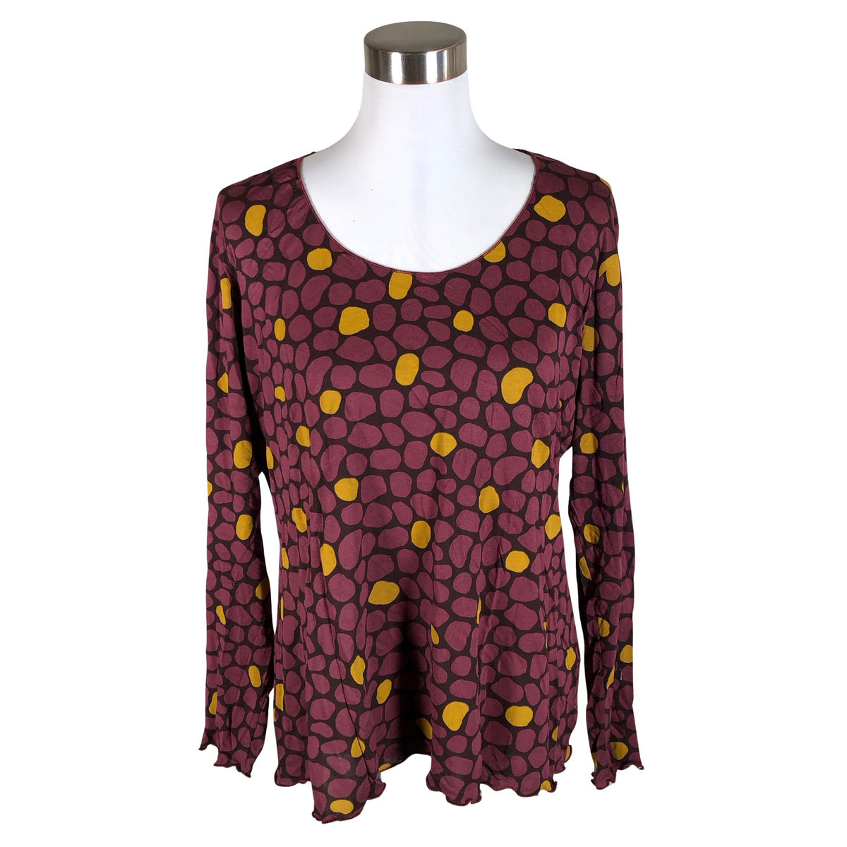 Unisex Gudrun Sjöden - Tricot shirt, size 40 - Wine red (1)