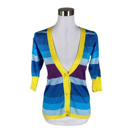 Unisex Ringspun - Cardigan, size 38 - Blue ()