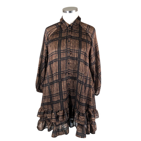 Unisex Imperial - Schiffon dress, size 40 - Brown ()