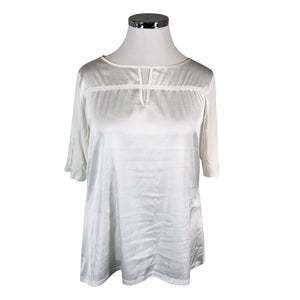 Unisex Comma - Short-sleeved blouse, size 46 - White (1)