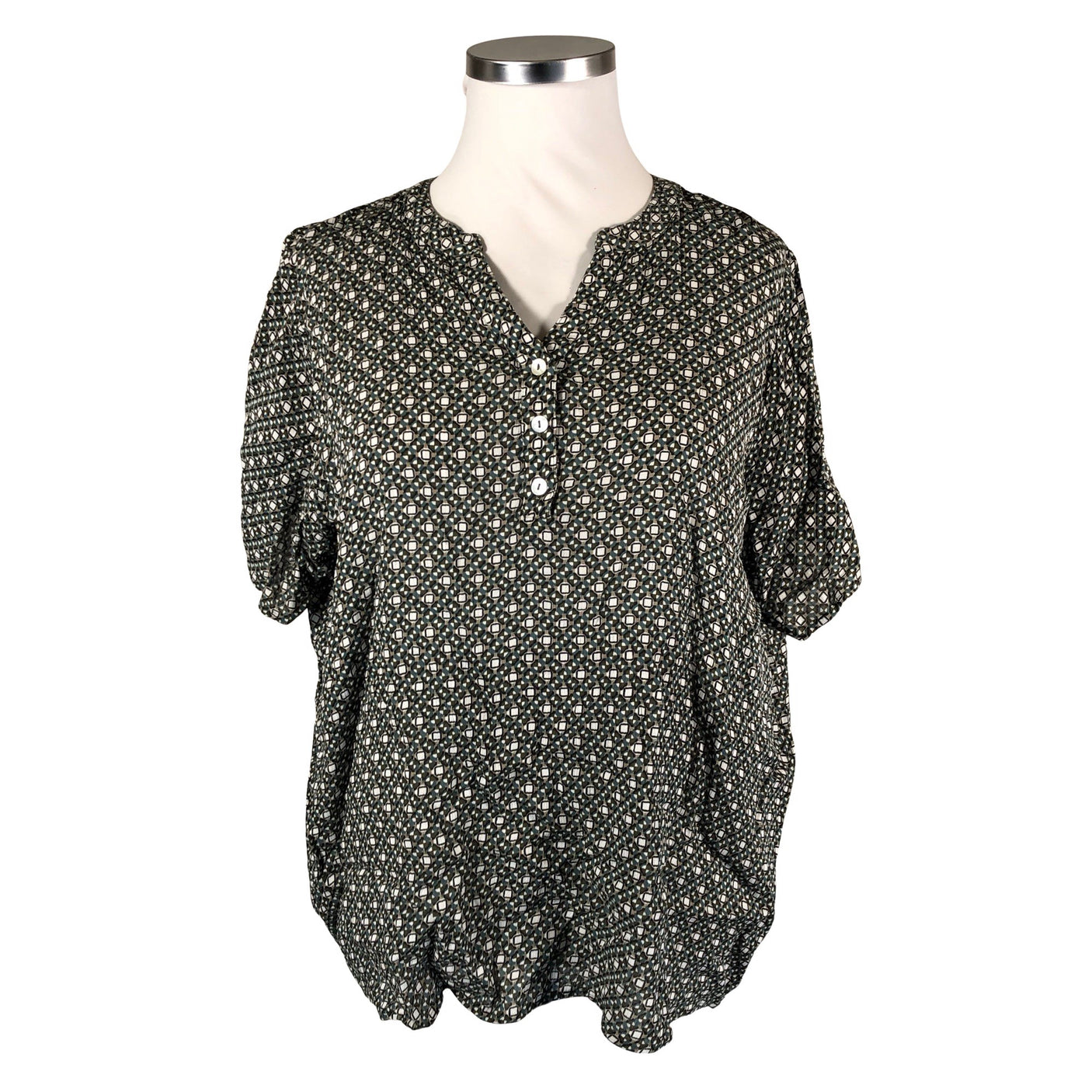 Unisex Kaffe - Short-sleeved blouse, size 46 - Green (1)