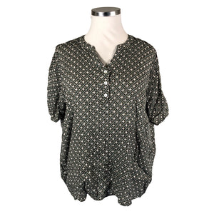 Unisex Kaffe - Short-sleeved blouse, size 46 - Green (1)