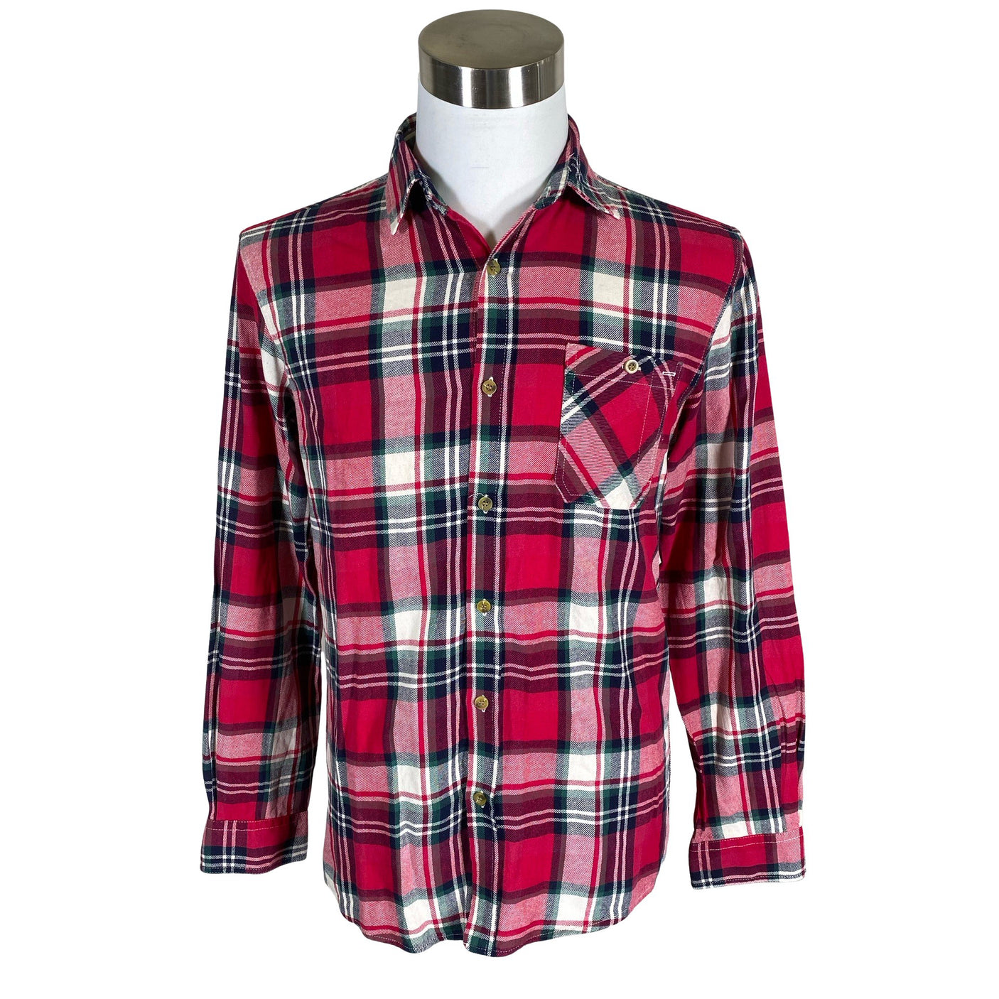 Unisex Solid - Collared shirt, size M - Red (1)