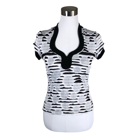 Unisex Joseph Ribkoff - Short-sleeved blouse, size 36 - White ()