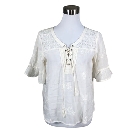 Unisex American Eagle Outfitters - Short-sleeved blouse, size 36 - Natural white ()