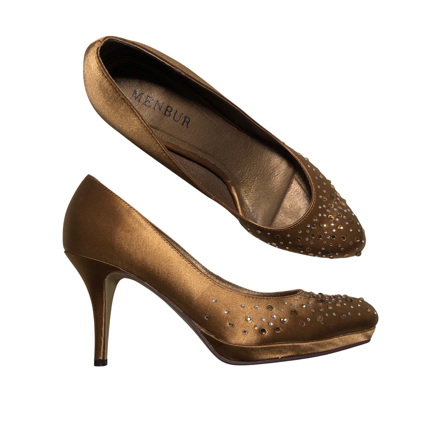 Unisex Menbur - Evening high heels, size 37 - Brown (1)