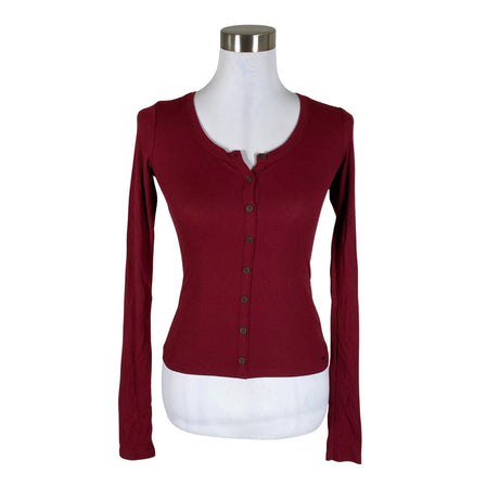 Unisex Hollister - Tricot shirt, size 34 - Wine red ()
