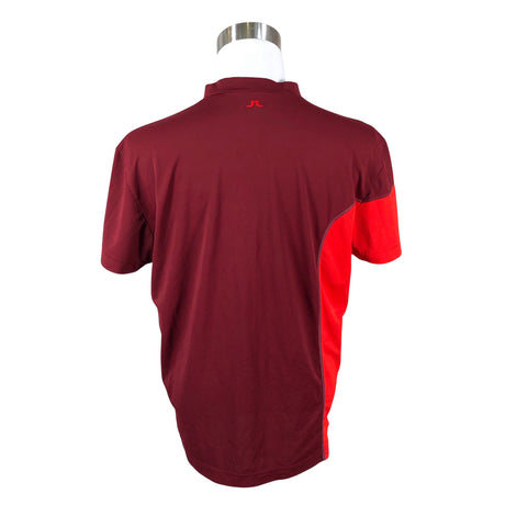 Unisex J.Lindeberg - Sports shirt, short sleeve, size L - Wine red (2)