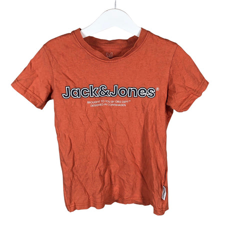 Unisex Jack & Jones - T-shirt, size 122 - 128 - Orange ()