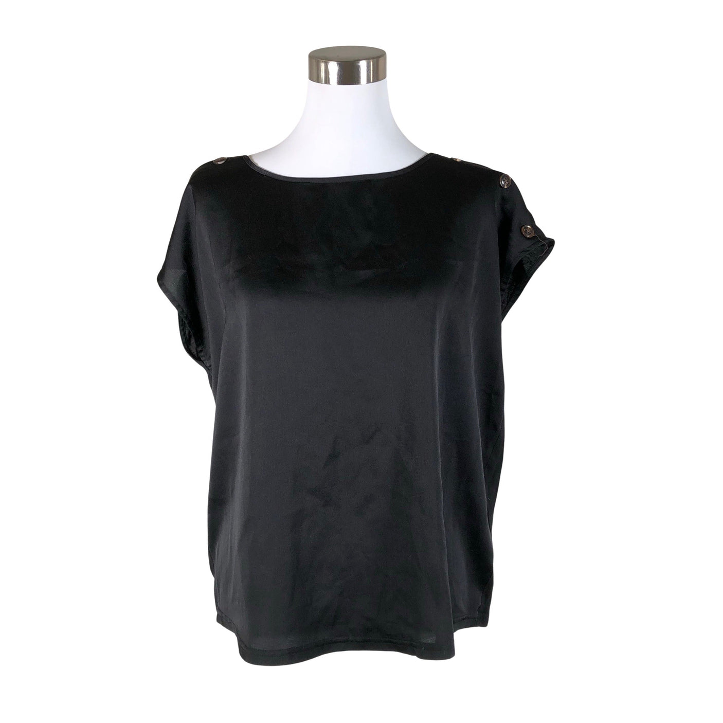 Unisex Free Quent - Short-sleeved blouse, size 40 - Black (1)