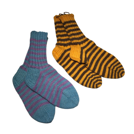 Unisex Handmade - Wool socks, size 38 - Light blue ()