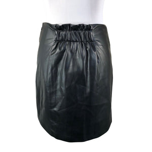 Unisex DKNY - Leather skirt, size 32 - Black (2)