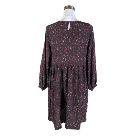 Unisex R-collection - Schiffon dress, size 36 - Wine red (2)