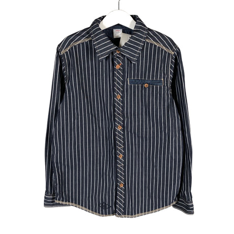 Unisex s.Oliver - Collared shirt, size 134 - 140 - Blue ()