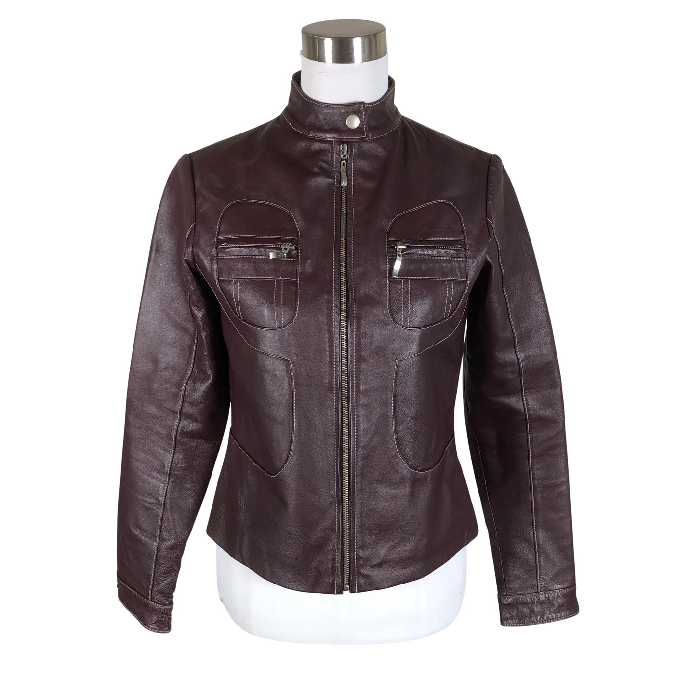 Unisex Stonefield - Leather jacket, size 38 - Violet (1)