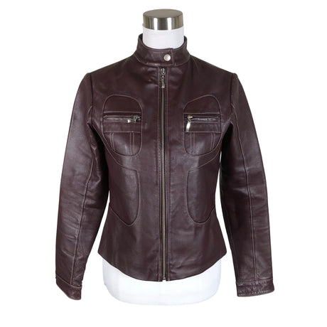 Unisex Stonefield - Leather jacket, size 38 - Violet ()