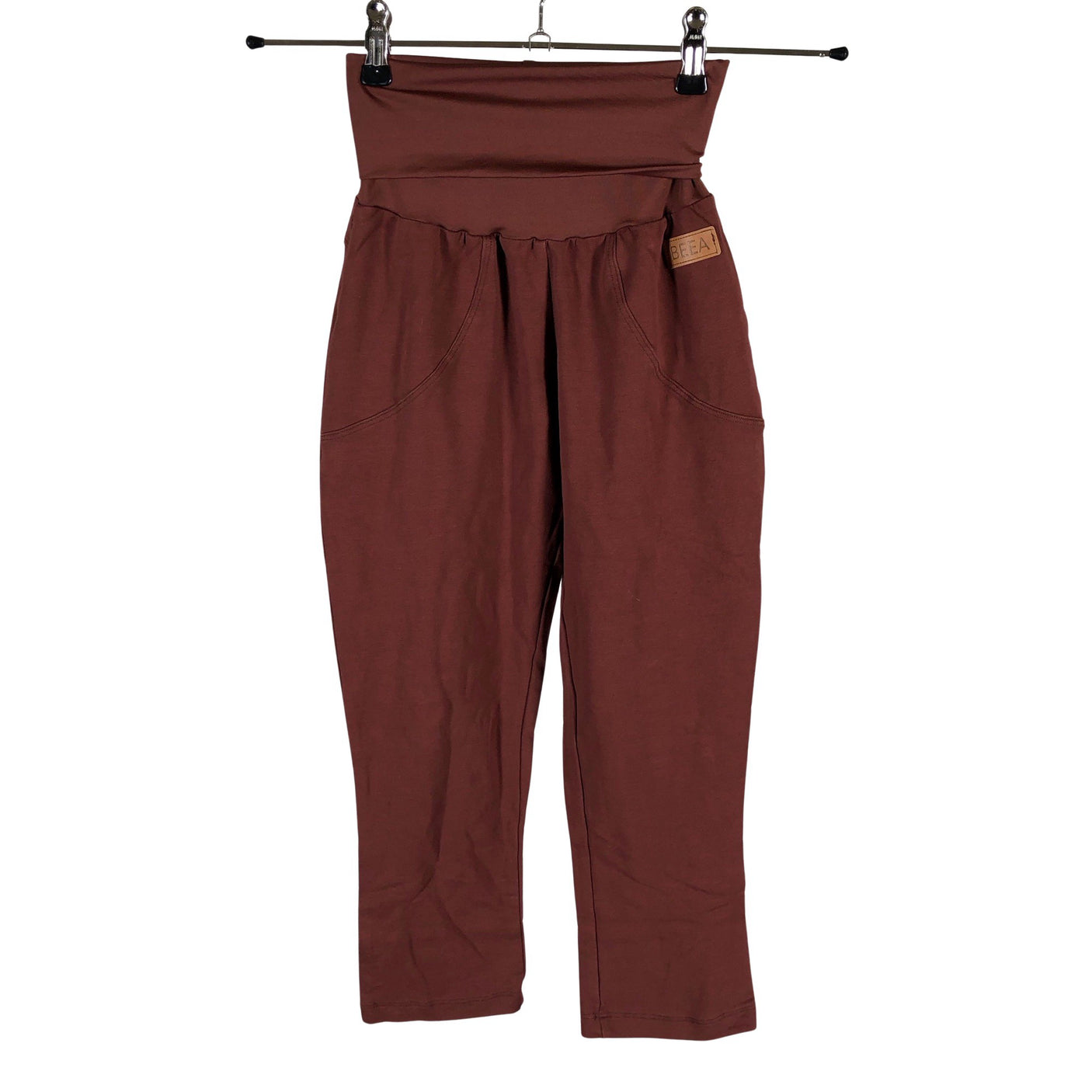 Unisex Beea - Tricot capri pants, size 36 - Brown (1)