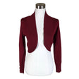 Unisex Collectif - Knit bolero jacket, size 34 - Wine red ()