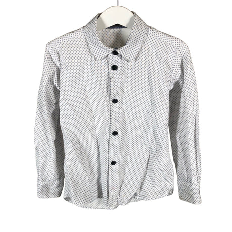 Unisex Mingnelin - Collared shirt, size 116 - 122 - White ()