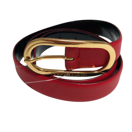 Unisex Tommy Hilfiger - Leather belt, size No size - Red ()