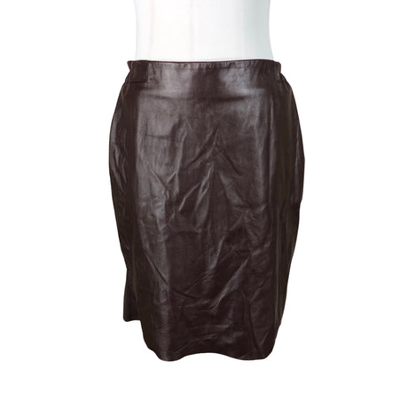 Unisex Handmade - Leather skirt, size 40 - Wine red ()