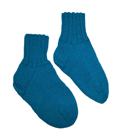 Unisex Handmade - Wool socks, size 34 - Blue ()