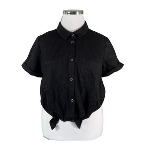 Unisex Comma - Short-sleeved blouse, size 44 - Black (1)