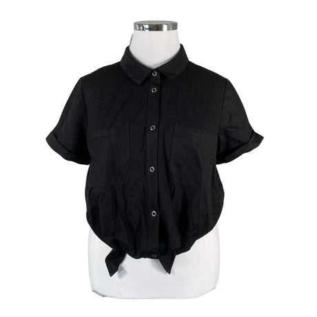 Unisex Comma - Short-sleeved blouse, size 44 - Black ()