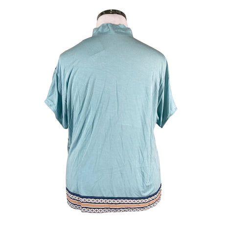 Unisex Marc Cain - Short-sleeved blouse, size 42 - Light blue (2)