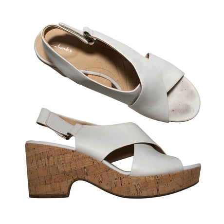 Unisex Clarks - Heeled sandals, size 41 - White ()
