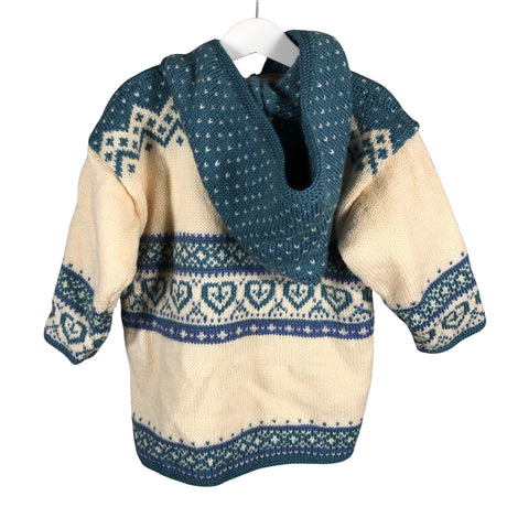 Unisex Handmade - Cardigan, size 110 - 116 - Natural white (2)