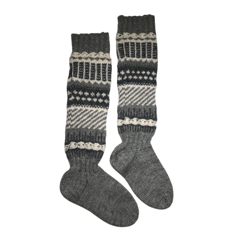 Unisex Handmade - Wool socks, size 38 - Gray ()