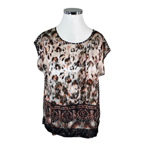 Unisex Taifun - Short-sleeved blouse, size 44 - Black (1)