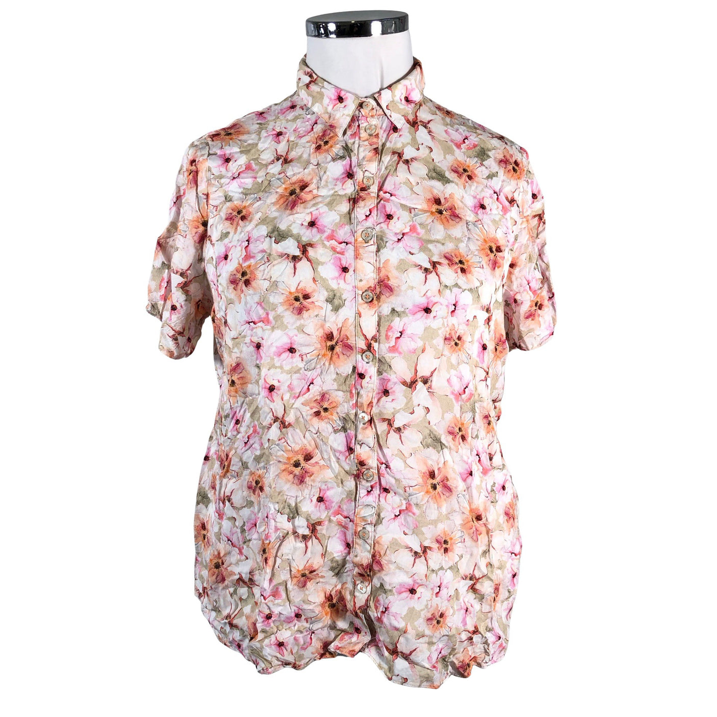 Unisex Gerry Weber - Short-sleeved blouse, size 44 - Light pink (1)
