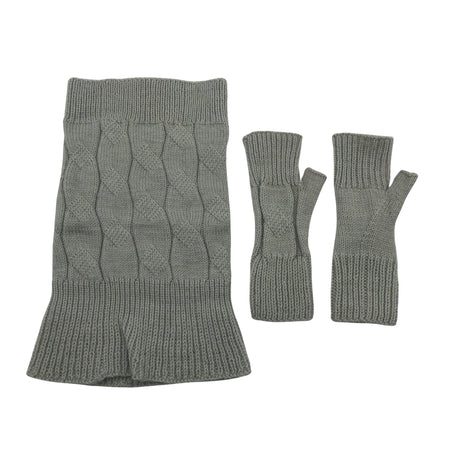Unisex Handmade - Circle scarf, size Mini - Gray ()