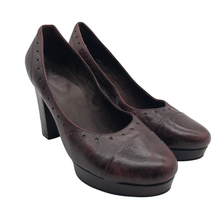 Unisex O.I.S - High heels, size 38 - Wine red (2)