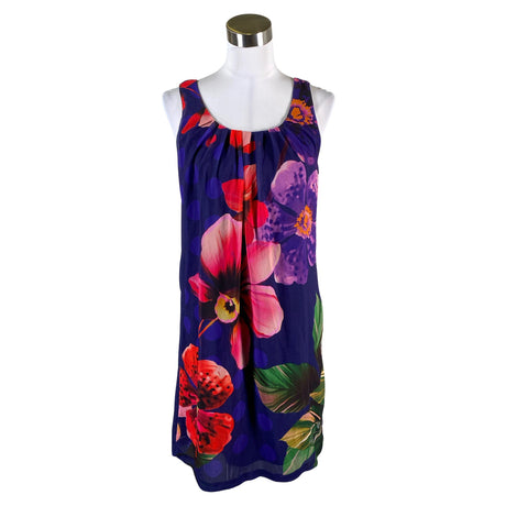 Unisex Desigual - Schiffon dress, size 36 - Blue ()