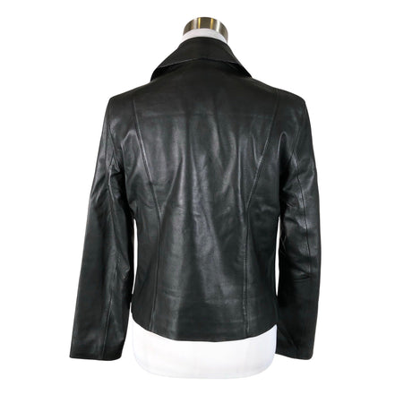 Unisex Massimo Dutti - Leather jacket, size 38 - Black (2)