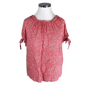 Unisex Free Quent - Short-sleeved blouse, size 42 - Red (1)