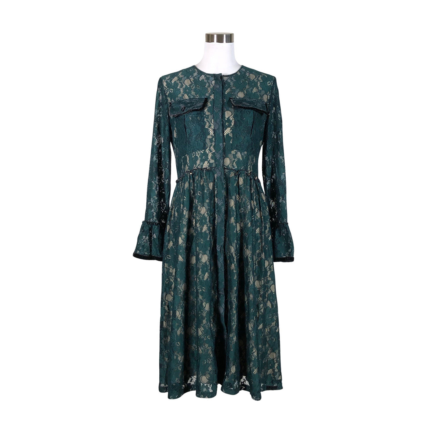 Unisex Tallinn Dolls - Tricot dress, size 38 - Green (1)