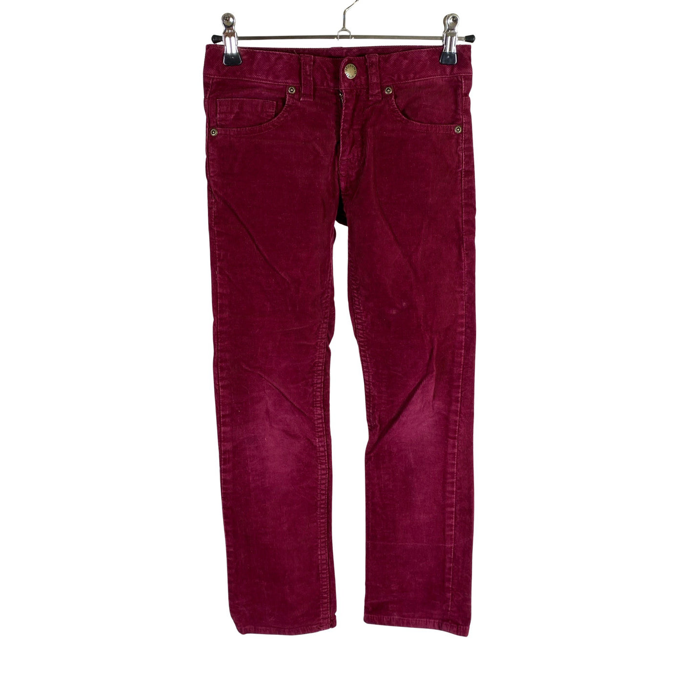 Unisex Polarn O. Pyret - Velvet pants, size 122 - 128 - Wine red (1)