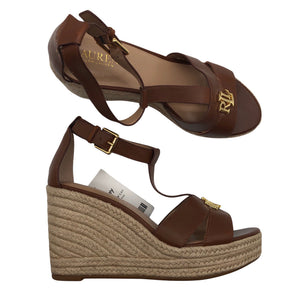 Unisex Lauren Ralph Lauren - Wedge sandals, size 42 - Brown (1)